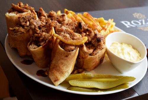 Assiettes shawarma poulet