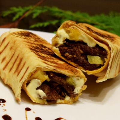 Sandwichs shawarma boeuf